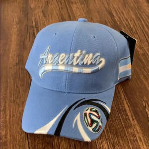 Argentina Team Soccer Cap Blue Adjustable NWT